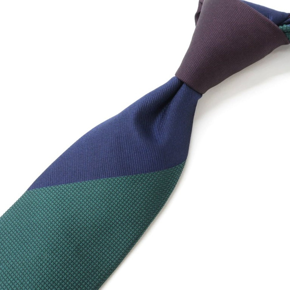 【新品】ベルベスト Belvest スフォデラータ ストライプ柄ネクタイ
 ネイビーxグリーンxボルドー【NVY】【S/S/A/W】【状態ランクN】【メンズ】
【779184】 BPD