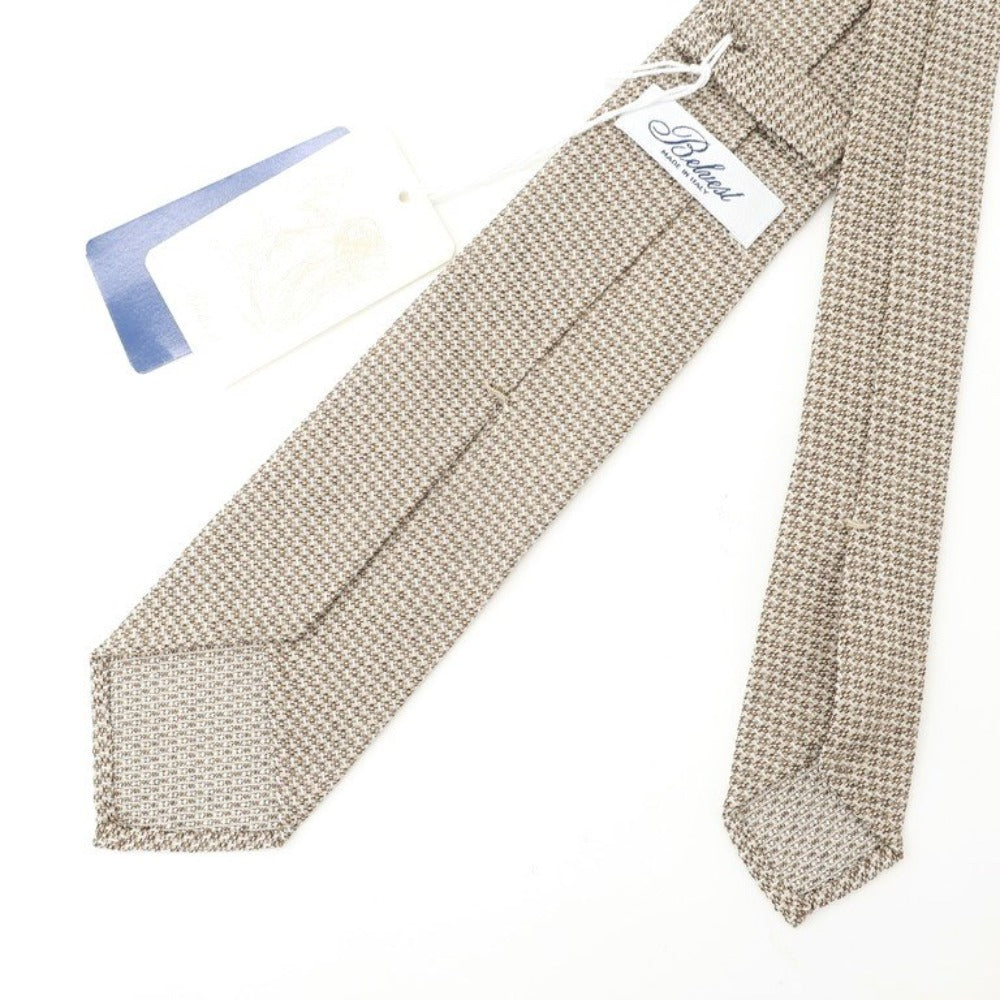 【新品】ベルベスト Belvest 無地ネクタイ
 ブラウンxホワイト【BRW】【S/S】【状態ランクN】【メンズ】
【779184】 EPD