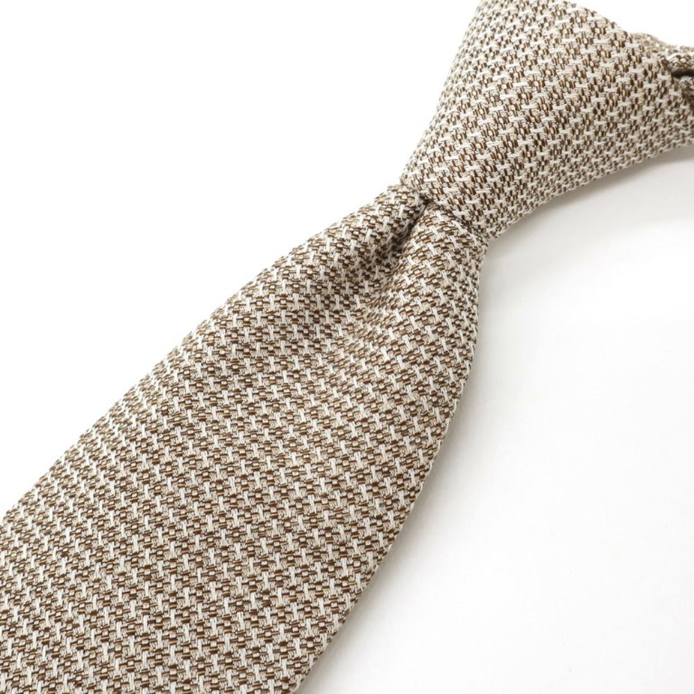 【新品】ベルベスト Belvest 無地ネクタイ
 ブラウンxホワイト【BRW】【S/S】【状態ランクN】【メンズ】
【779184】 EPD