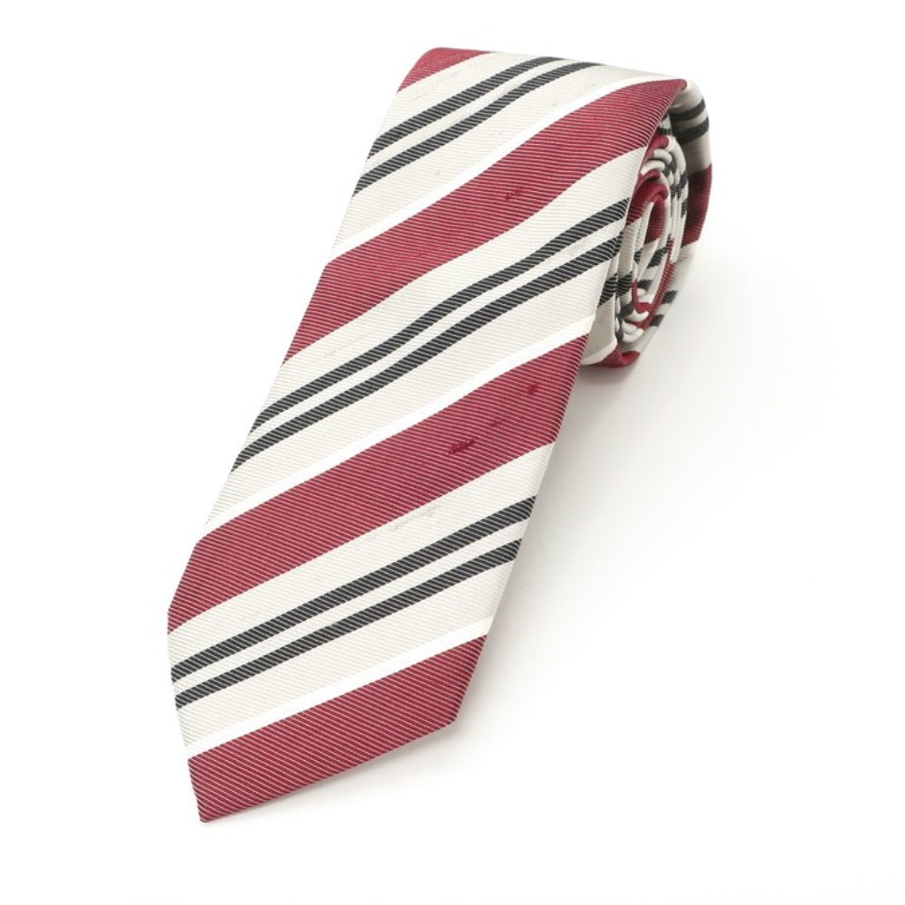 【中古】ニッキー nicky ユナイテッドアローズ別注 ストライプ柄ネクタイ
 ボルドーxライトグレー【RED】【S/S/A/W】【状態ランクA】【メンズ】
【769069】 BPD