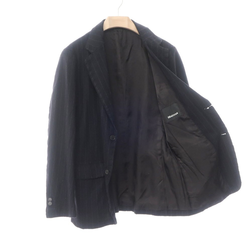 【中古】ゼロエイトサーカス 08sircus カジュアルジャケット
 ネイビーxホワイト系【サイズ2/48】【NVY】【A/W】【状態ランクC】【メンズ】
【778973】 BPD