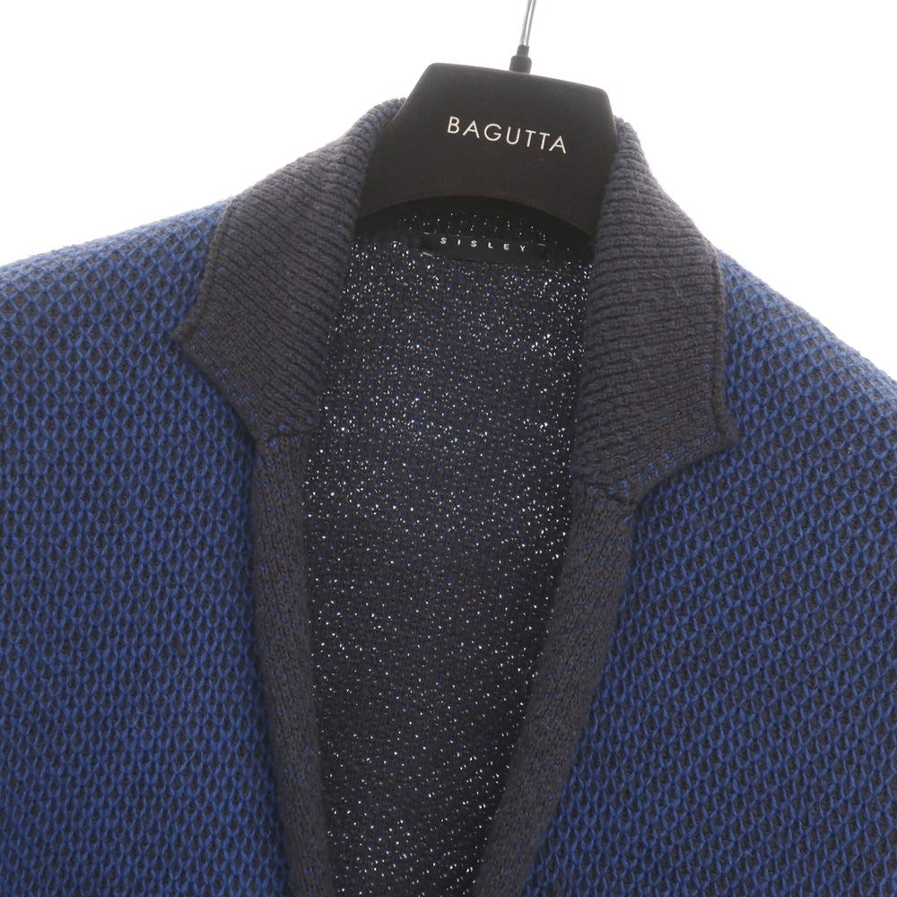 【中古】シスレー SYSLEY ニットジャケット
 ブルーxダークグレー【サイズM】【BLU】【A/W】【状態ランクB】【メンズ】
【778968】 BPD