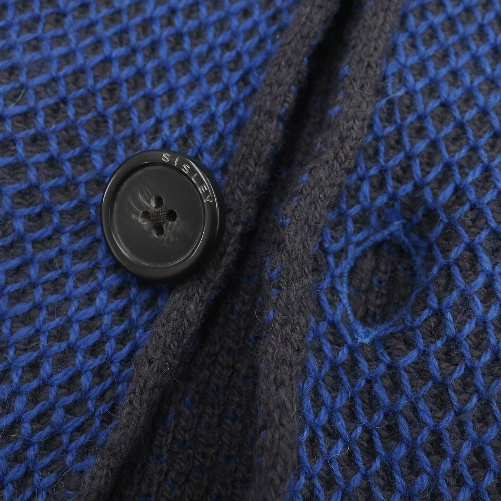 【中古】シスレー SYSLEY ニットジャケット
 ブルーxダークグレー【サイズM】【BLU】【A/W】【状態ランクB】【メンズ】
【778968】 BPD