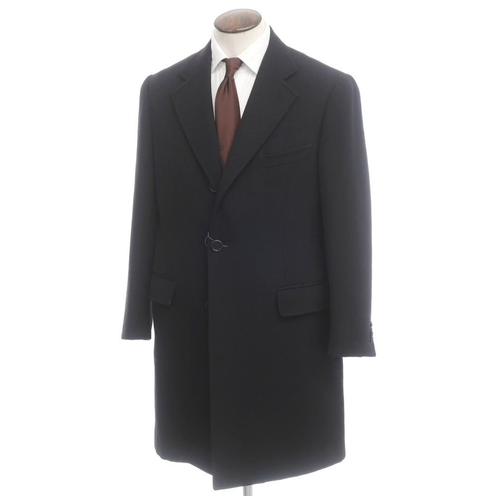 【中古】イザイア ISAIA ウール チェスターフィールドコート ブラック【サイズ48】【BLK】【A/W】【状態ランクB】【メンズ】【76