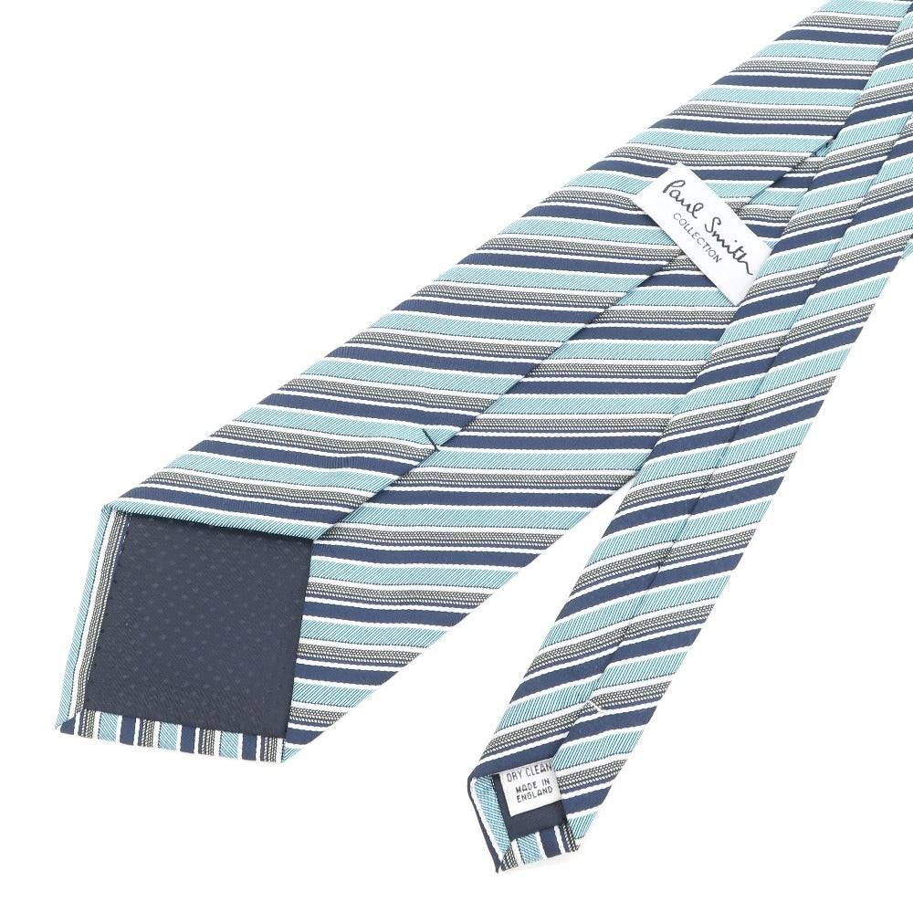 【中古】ポールスミスコレクション PAUL SMITH COLLECTION ストライプ柄ネクタイ
 ブルーxネイビー【サイズ-】【BLU】【S/S/A/W】【状態ランクB】【メンズ】
【778988】 APD