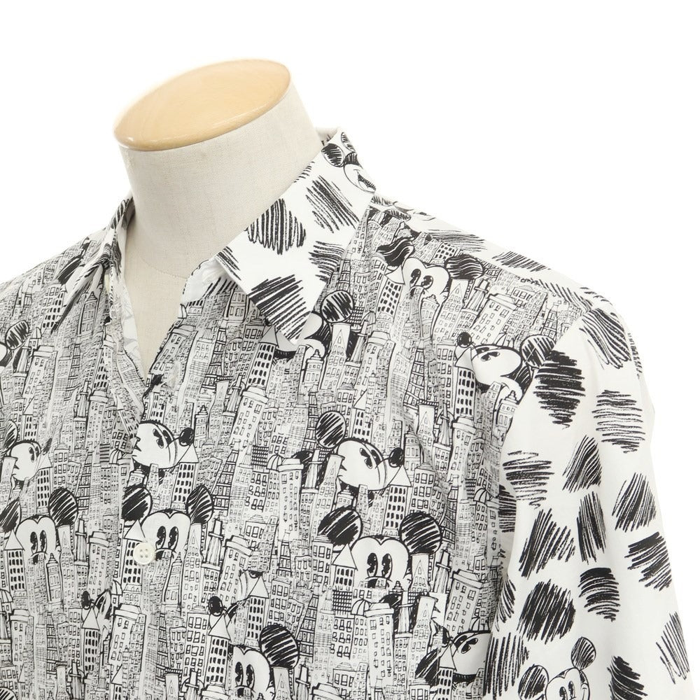 【中古】【未使用】コムデギャルソン オムドゥ COMME des GARCONS HOMME DEUX 2022年春夏 Disneyコラボ カジュアルシャツ
 ホワイトxブラック【サイズS】【WHT】【S/S/A/W】【状態ランクS】【メンズ】
【769793】 EPD