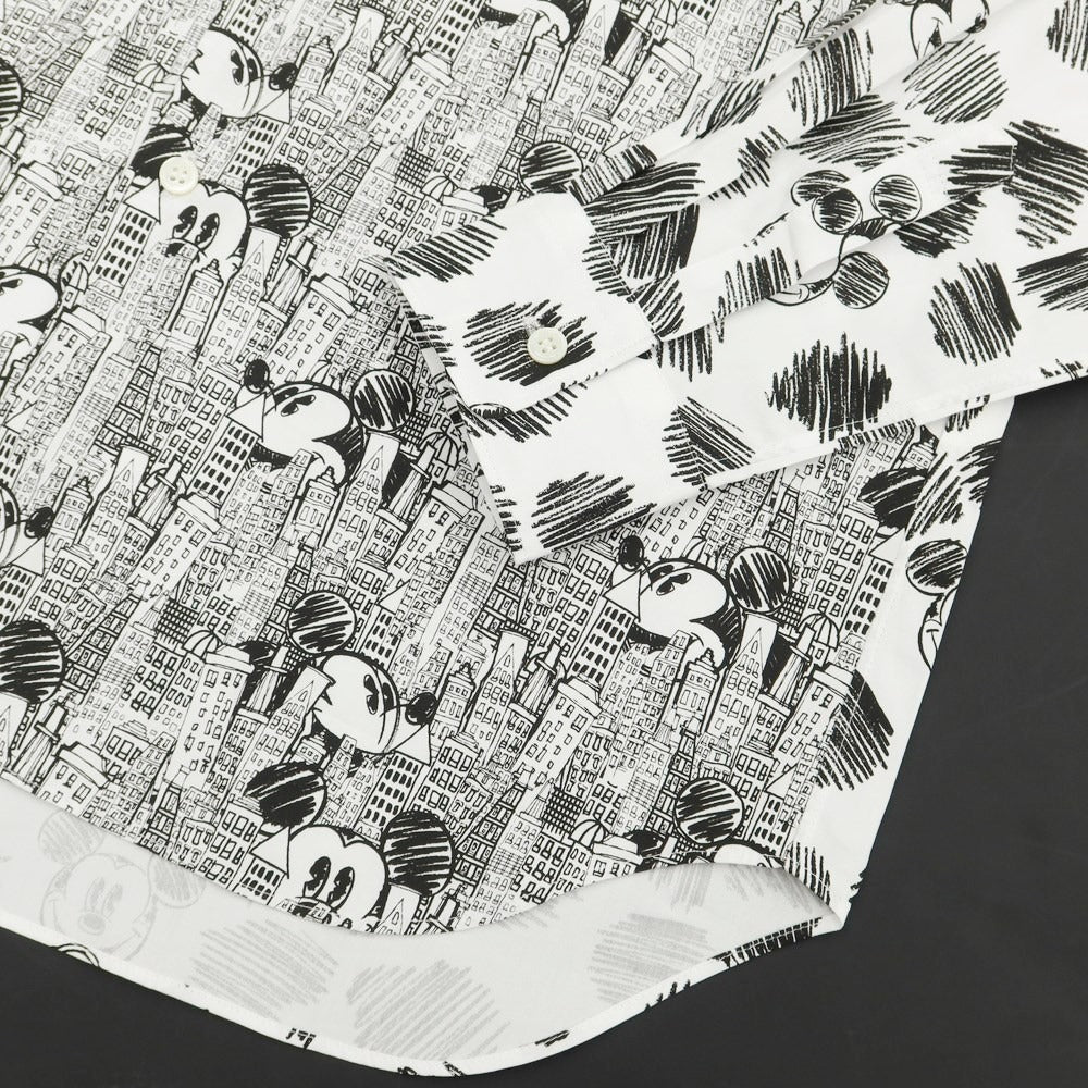 【中古】【未使用】コムデギャルソン オムドゥ COMME des GARCONS HOMME DEUX 2022年春夏 Disneyコラボ カジュアルシャツ
 ホワイトxブラック【サイズS】【WHT】【S/S/A/W】【状態ランクS】【メンズ】
【769793】 EPD