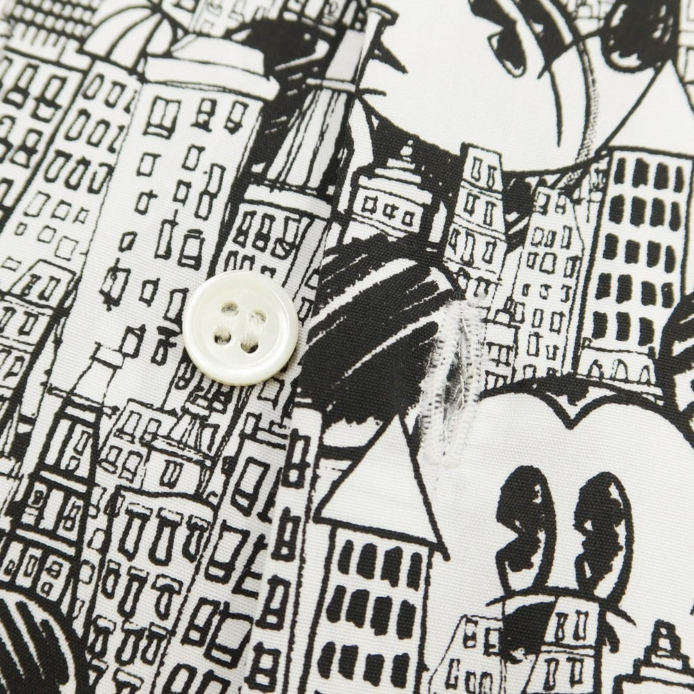 【中古】【未使用】コムデギャルソン オムドゥ COMME des GARCONS HOMME DEUX 2022年春夏 Disneyコラボ カジュアルシャツ
 ホワイトxブラック【サイズS】【WHT】【S/S/A/W】【状態ランクS】【メンズ】
【769793】 EPD