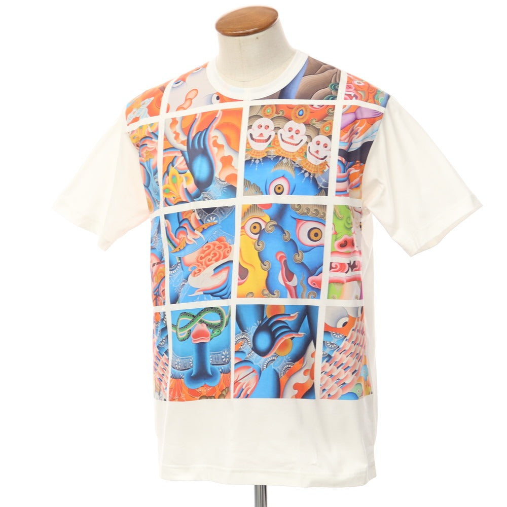 【中古】【未使用】ジュンヤワタナベ マン JUNYA WATANABE MAN 2022年春夏 半袖Ｔシャツ ホワイトxオレンジxブルー【サ