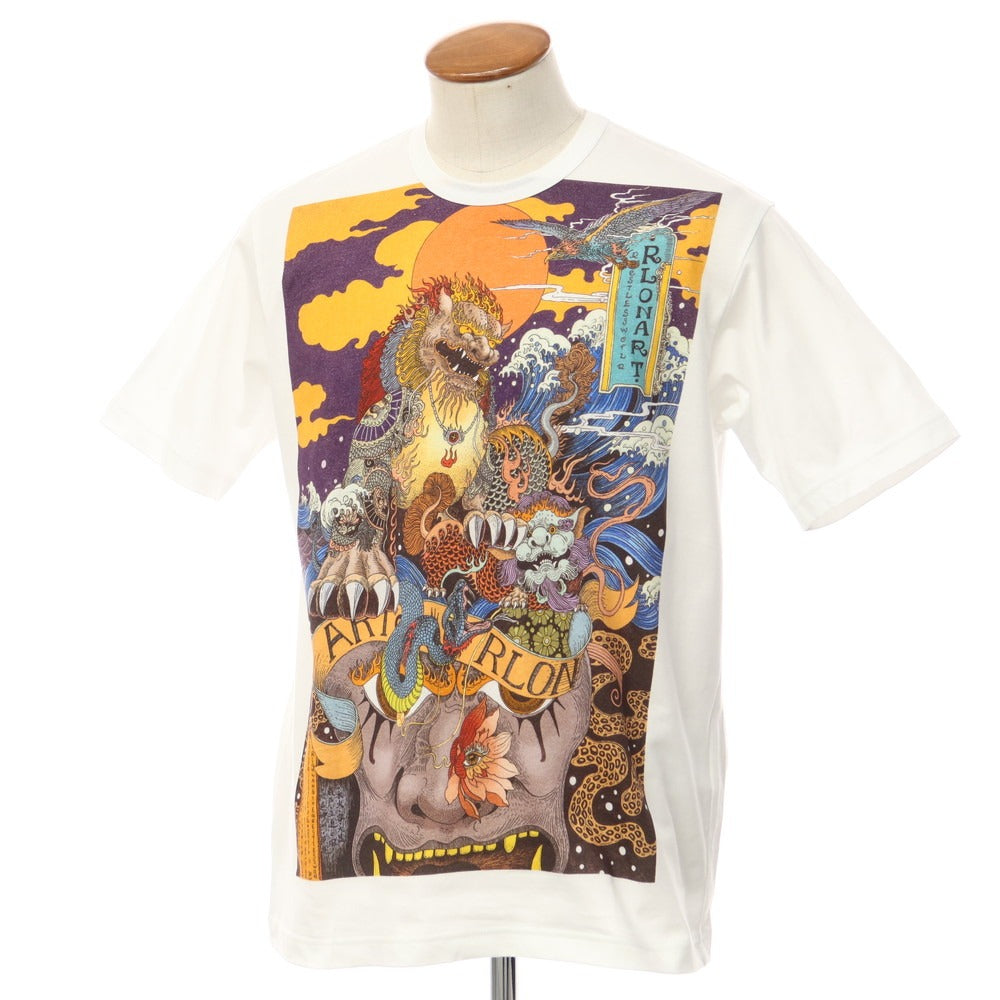 【中古】【未使用】ジュンヤワタナベ マン JUNYA WATANABE MAN 2022年春夏 半袖Ｔシャツ ホワイトxオレンジxパープル【