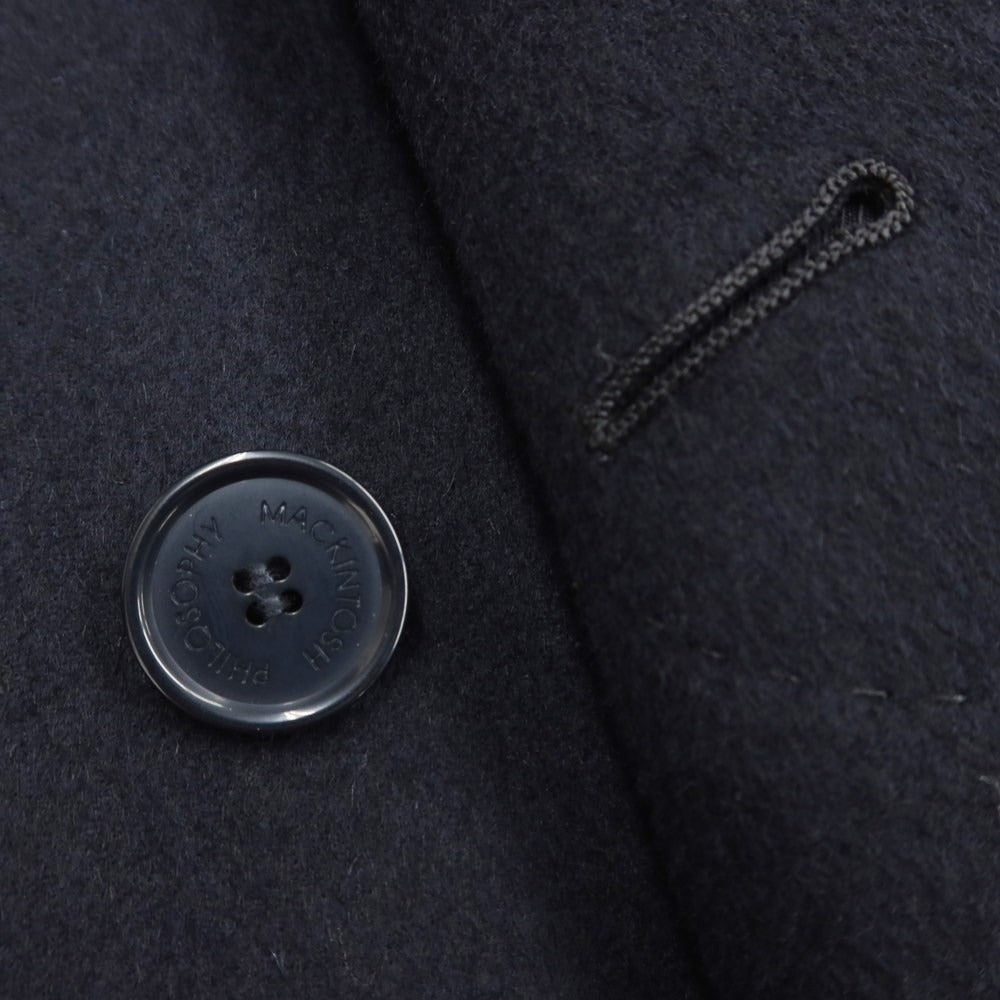 【中古】マッキントッシュフィロソフィー MACKINTOSH PHILOSOPHY ウールカシミヤ ステンカラーコート ネイビー【サイズ36】【NVY】【A/W】【状態ランクB】【メンズ】【768986】 APD