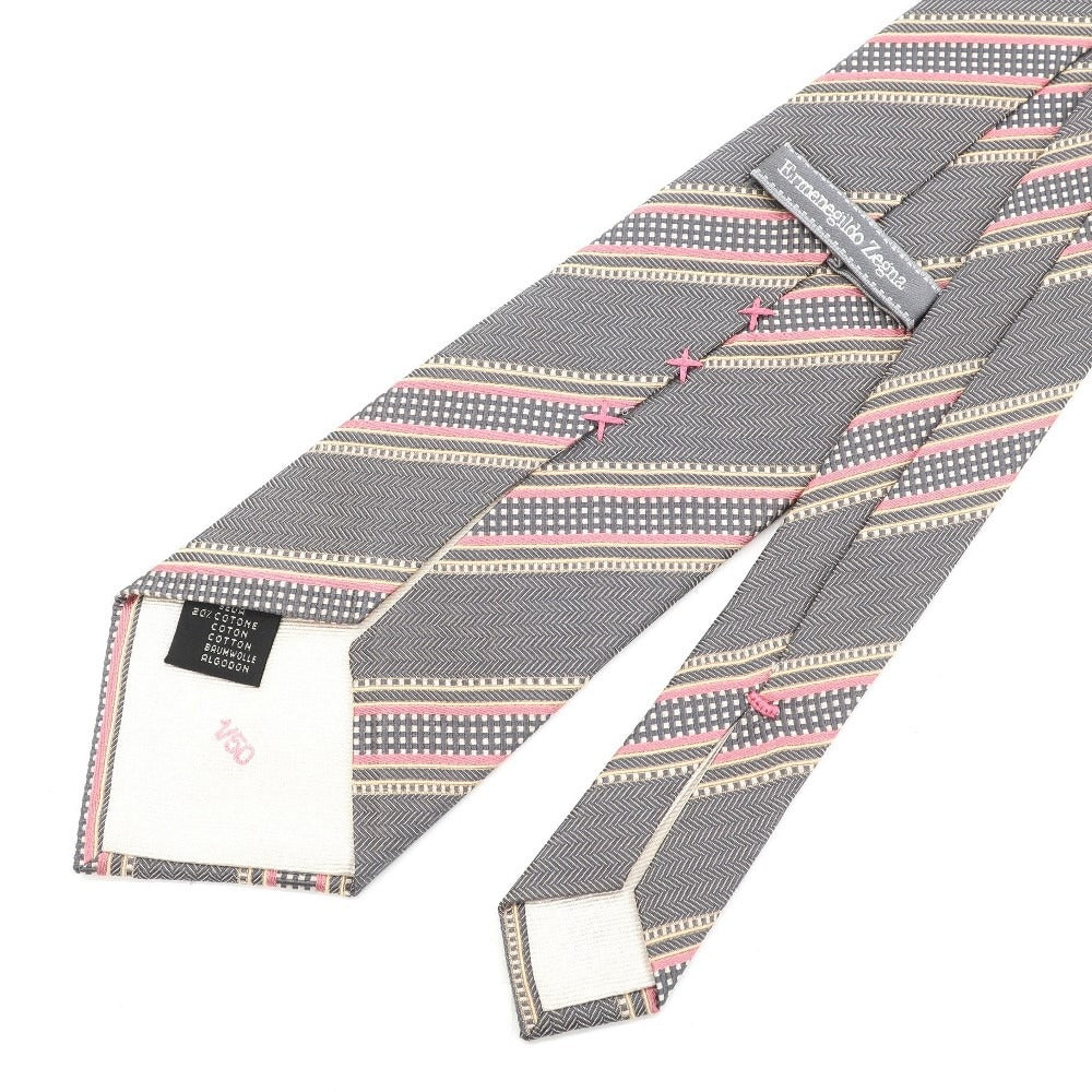【中古】エルメネジルドゼニア Ermenegildo Zegna ストライプ柄ネクタイ
グレーxベージュ【サイズ-】【GRY】【S/S/A/W】【状態ランクB】【メンズ】
【778996】 APD