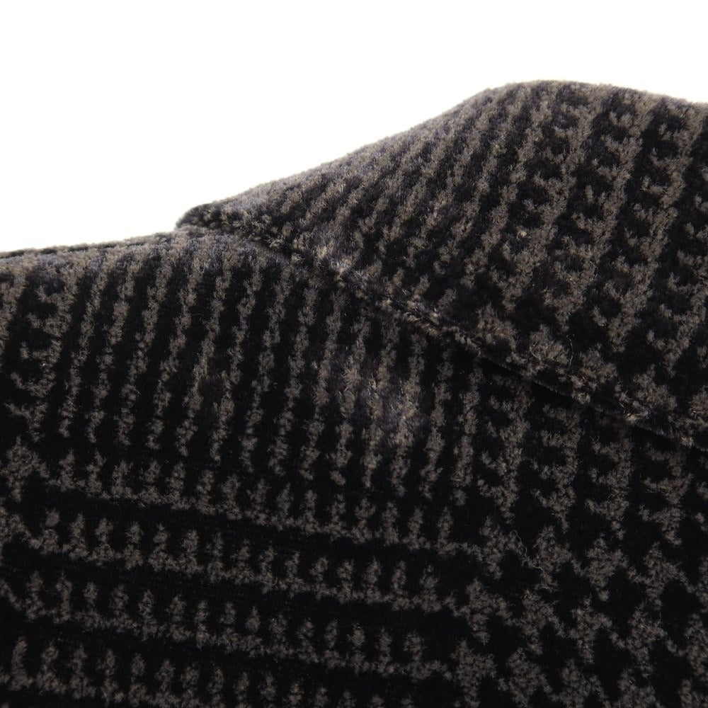 【中古】ジョルジオアルマーニ GIORGIO ARMANI レーヨンシルク チェック 2B カジュアルジャケット ブラックxグレー【サイズ50】【BLK】【A/W】【状態ランクC】【メンズ】【768983】 APD
