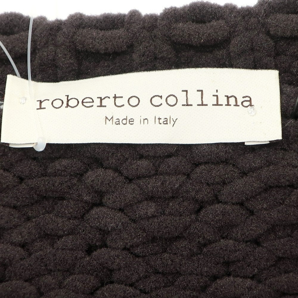 【中古】ロベルトコリーナ ROBERTO COLLINA ローゲージマイクロファイバー クルーネックニット ダークウォームグレー系【サイズ50】【GRY】【A/W】【状態ランクA】【メンズ】【768873】