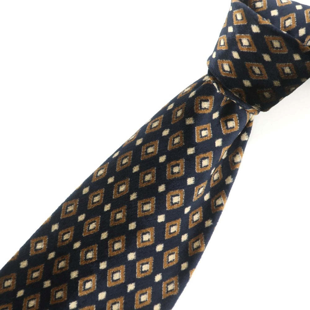 【中古】ジョルジオアルマーニ GIORGIO ARMANI 小紋柄ネクタイ
 ネイビー【サイズ-】【NVY】【A/W】【状態ランクB】【メンズ】
【778974】 BPD