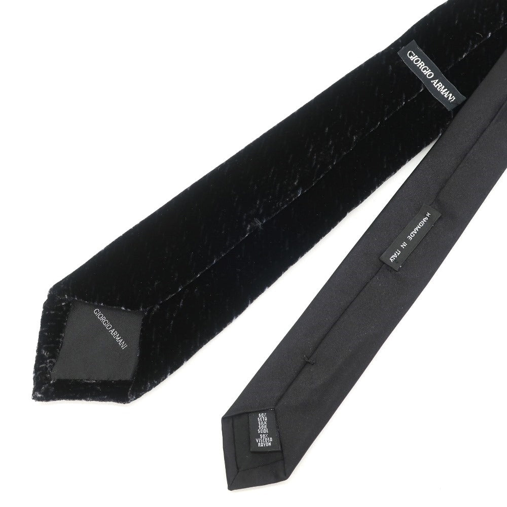 【中古】ジョルジオアルマーニ GIORGIO ARMANI 無地ネクタイ
 ブラックネイビーxブラック【サイズ-】【BLK】【A/W】【状態ランクB】【メンズ】
【778974】 BPD