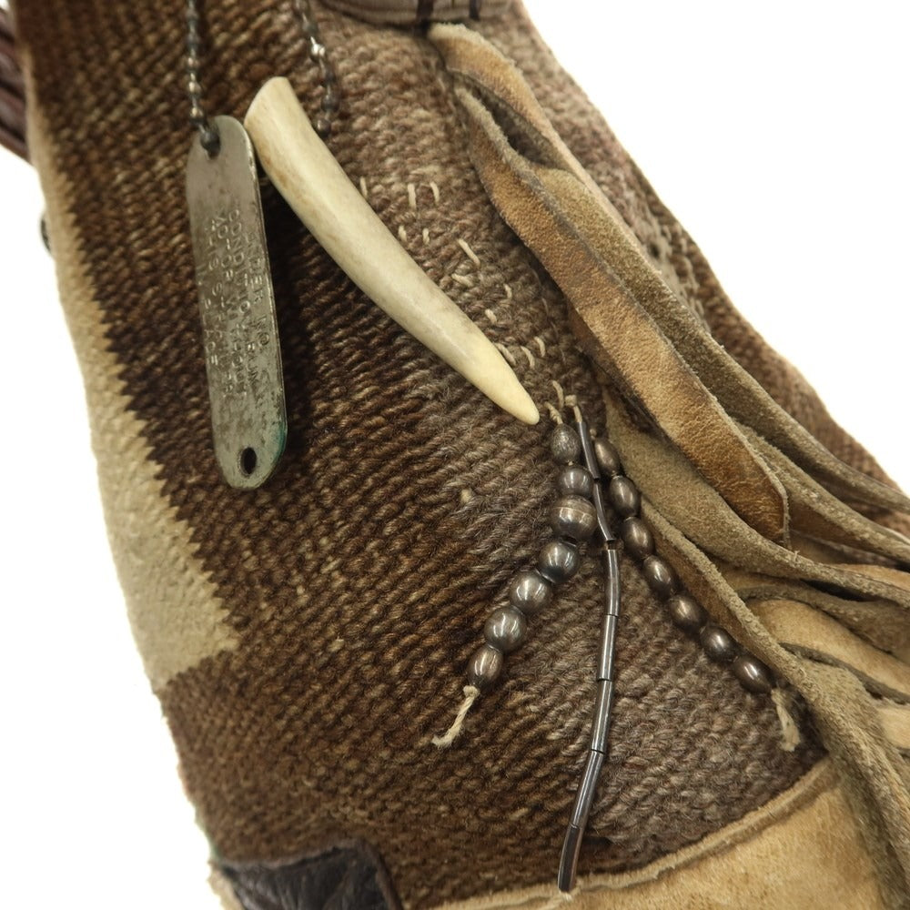 【中古】ダブルアールエル RRL DOUBLE RL J.AUGURデザイン ショルダーバッグ
 ベージュxブラウン【W45xH32.5xD12.5】【BEI】【S/S/A/W】【状態ランクA】【メンズ】
【769898】