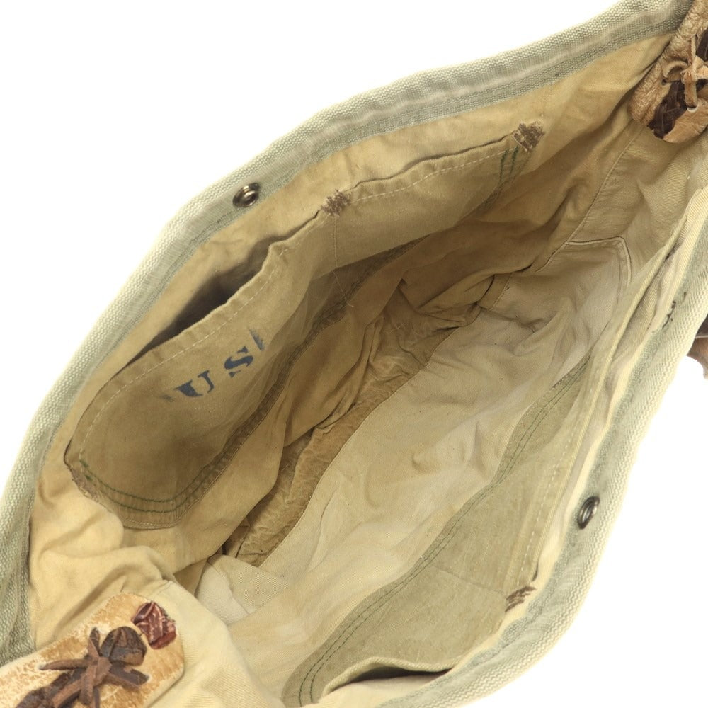 【中古】ダブルアールエル RRL DOUBLE RL J.AUGURデザイン ショルダーバッグ
 ベージュxブラウン【W45xH32.5xD12.5】【BEI】【S/S/A/W】【状態ランクA】【メンズ】
【769898】