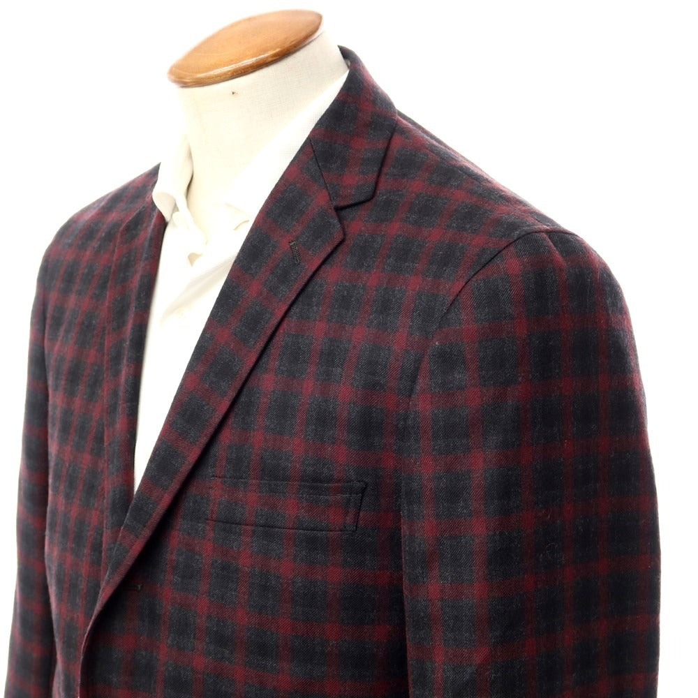 【中古】グリーンレーベルリラクシング green label relaxing カジュアルジャケット
 チャコールグレーxレッド【サイズL】【GRY】【A/W】【状態ランクA】【メンズ】
【778776】 BPD