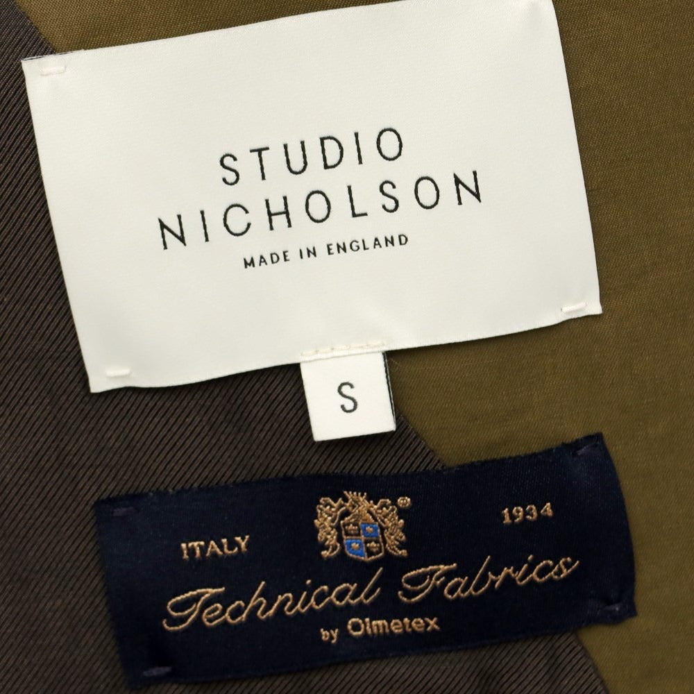 【中古】スタジオニコルソン STUDIO NICHOLSON ステンカラーコート
 オリーブ【サイズS】【GRN】【S/S】【状態ランクB】【メンズ】
【769797】 EPD