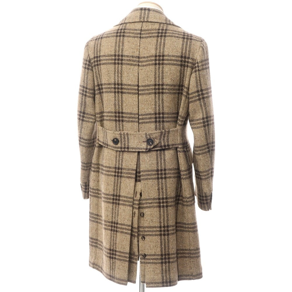 【新品】スティレ ラティーノ STILE LATINO ダブルブレストコート
 ダークベージュxブラウン【サイズ44 Drop7R】【BEI】【A/W】【状態ランクN】【メンズ】
【778968】 BPD