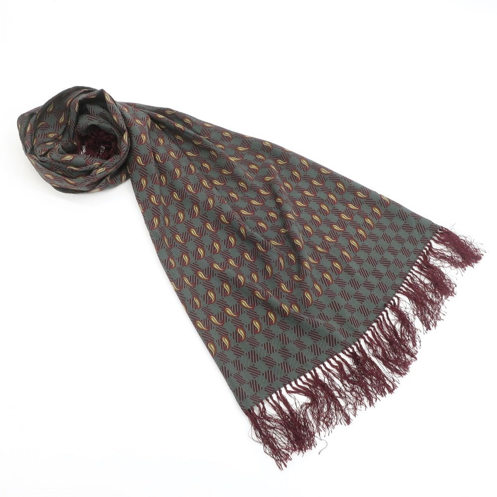 【中古】アルマーニ コレッツォーニ ARMANI COLLEZIONI ストール
 ダークボルドーxダークグリーン【RED】【S/S】【状態ランクB】【メンズ】
【769394】 BPD