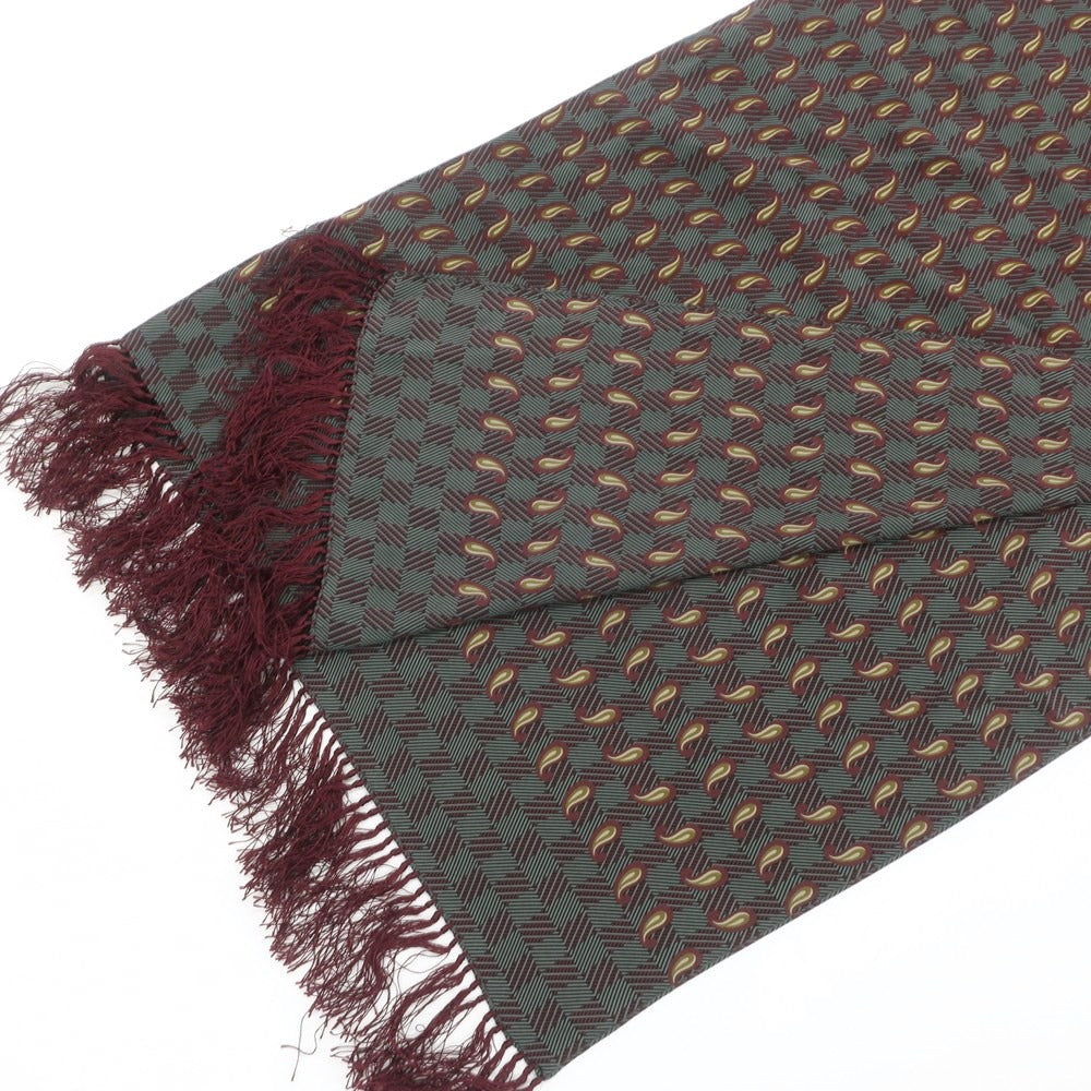 【中古】アルマーニ コレッツォーニ ARMANI COLLEZIONI ストール
 ダークボルドーxダークグリーン【RED】【S/S】【状態ランクB】【メンズ】
【769394】 BPD