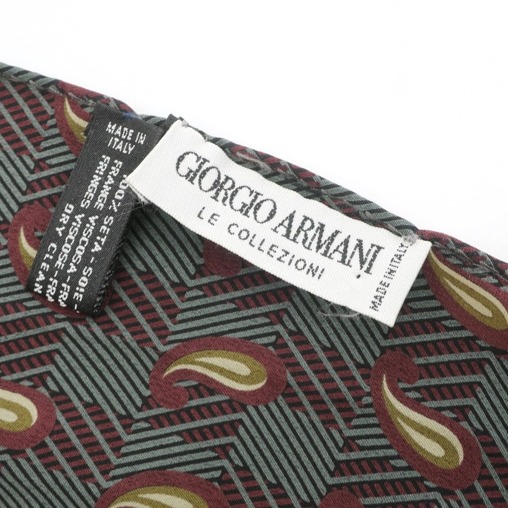 【中古】アルマーニ コレッツォーニ ARMANI COLLEZIONI ストール
 ダークボルドーxダークグリーン【RED】【S/S】【状態ランクB】【メンズ】
【769394】 BPD