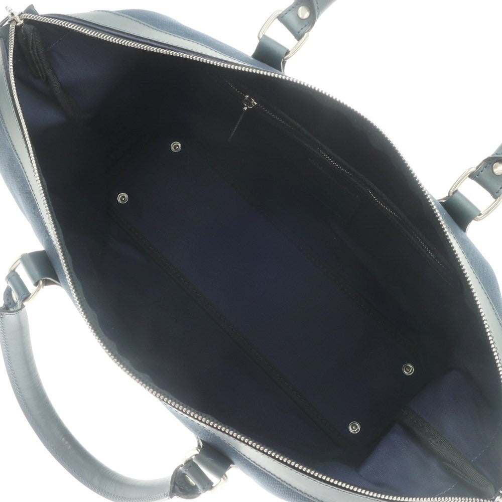 【中古】タスティング TUSTING キャンバス レザー 2Way ブリーフケース ネイビーブルー【W47xH30xD12】【NVY】【S/S/A/W】【状態ランクC】【メンズ】【768897】 BPD