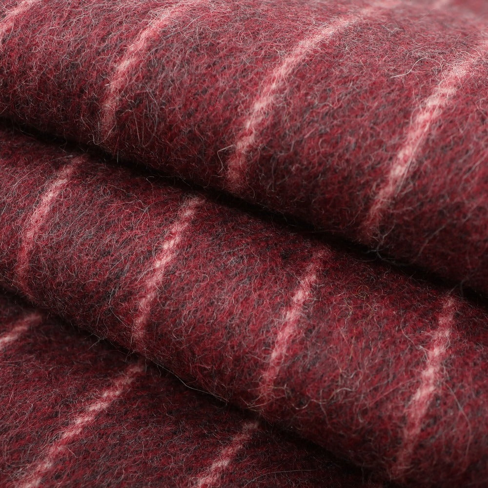 【中古】ドレイクス DRAKES ウールアンゴラ ストライプ マフラー レッドxダークグレー【RED】【A/W】【状態ランクB】【メンズ】【768892】 BPD