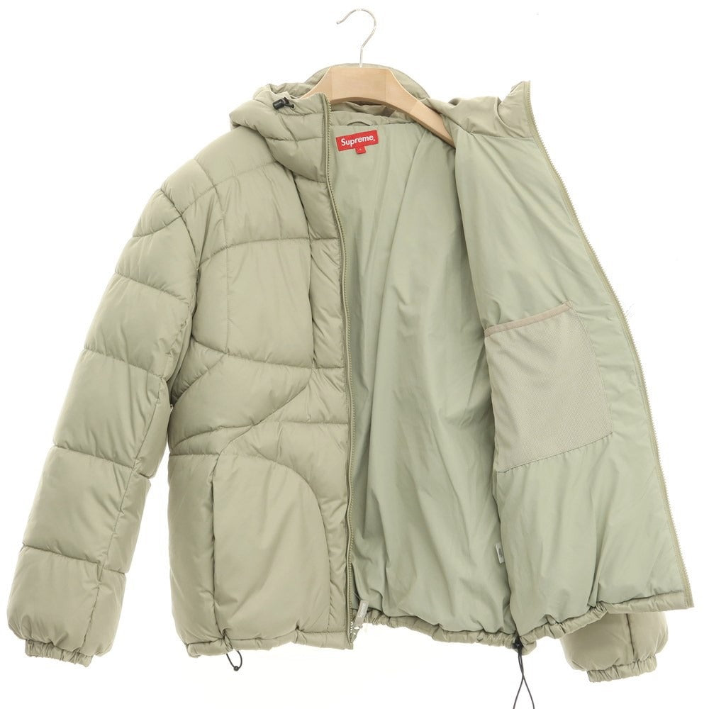 【中古】シュプリーム Supreme 2021年秋冬 Warp Hooded Puffy Jacket 中綿ブルゾン
 ライトオリーブ【サイズL】【GRN】【A/W】【状態ランクB】【メンズ】
【778775】 BPD