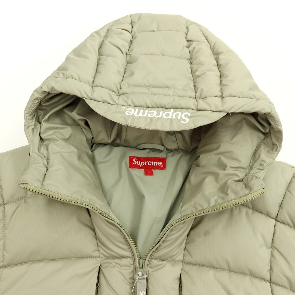 【中古】シュプリーム Supreme 2021年秋冬 Warp Hooded Puffy Jacket 中綿ブルゾン
 ライトオリーブ【サイズL】【GRN】【A/W】【状態ランクB】【メンズ】
【778775】 BPD