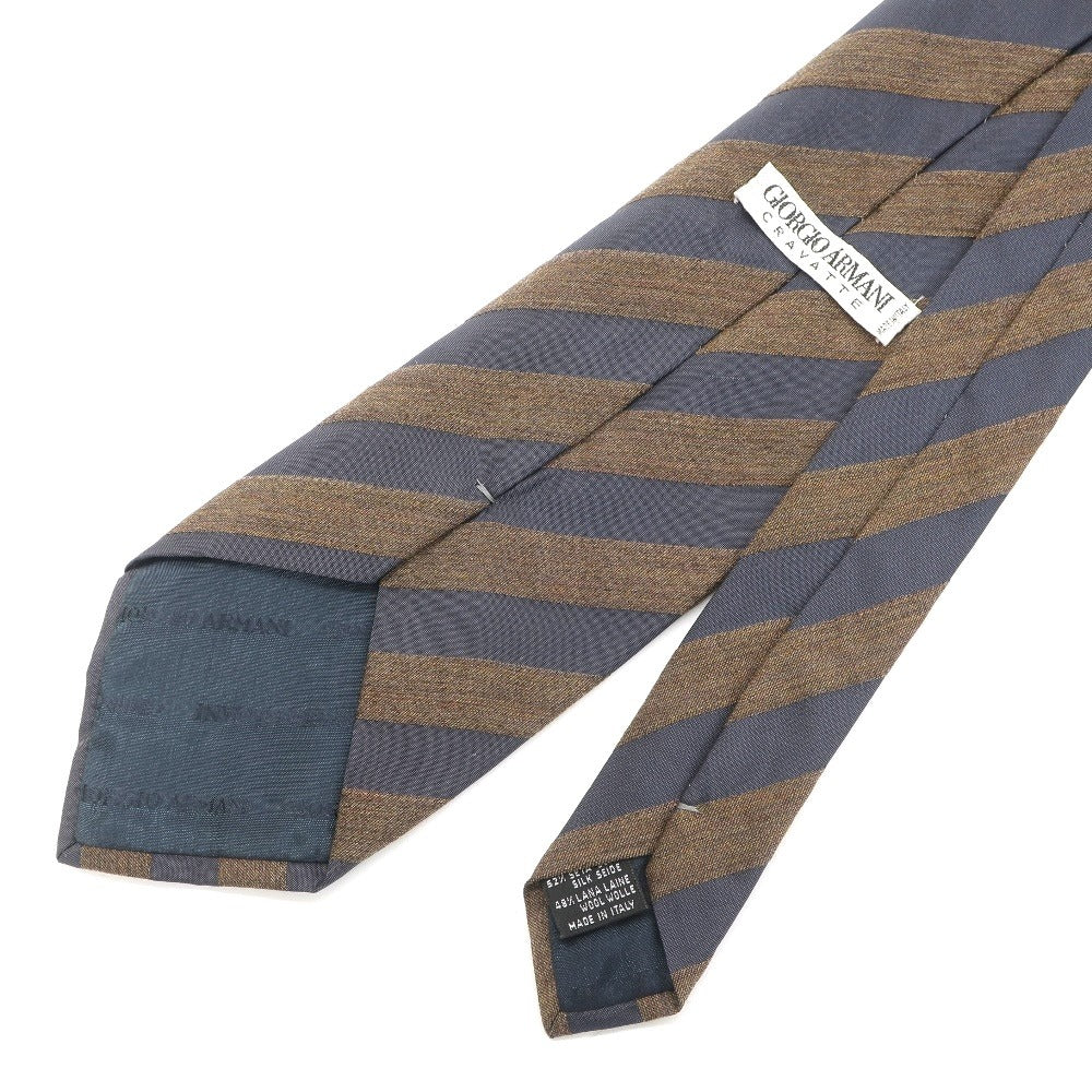 【中古】ジョルジオアルマーニ GIORGIO ARMANI ストライプ柄ネクタイ
ブラウンxダークグレー【BRW】【A/W】【状態ランクB】【メンズ】
【778789】 BPD