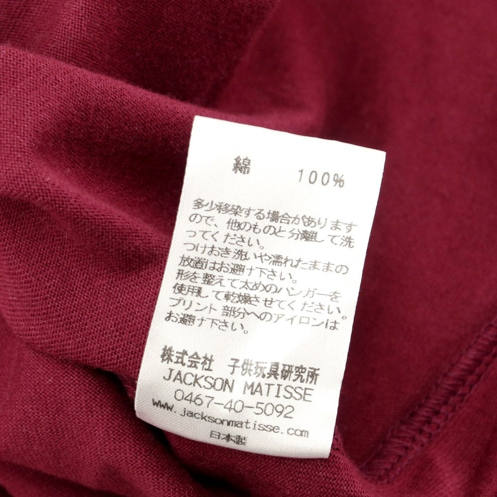 【中古】【未使用】ジャクソンマティス JACKSON MATISSE ユナイテッドアローズGLR別注 プリント 半袖Tシャツ ワインレッド【サイズL】【RED】【S/S】【状態ランクS】【メンズ】【768884】 CPD