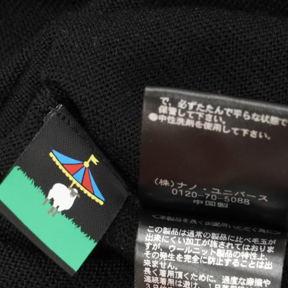 【中古】ナノユニバース nano universe ウール クルーネック ニット ブラック【サイズXL】【BLK】【A/W】【状態ランクB】【メンズ】【768884】 APD