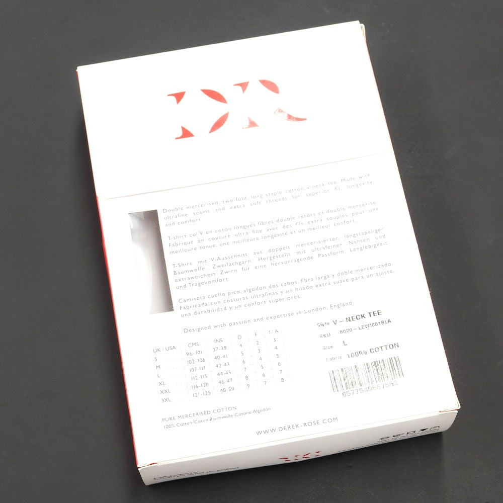 【中古】【未使用】デレク ローズ Derek Rose 半袖Tシャツ
 ブラック【サイズL】【BLK】【S/S】【状態ランクS】【メンズ】
【769595】 CPD