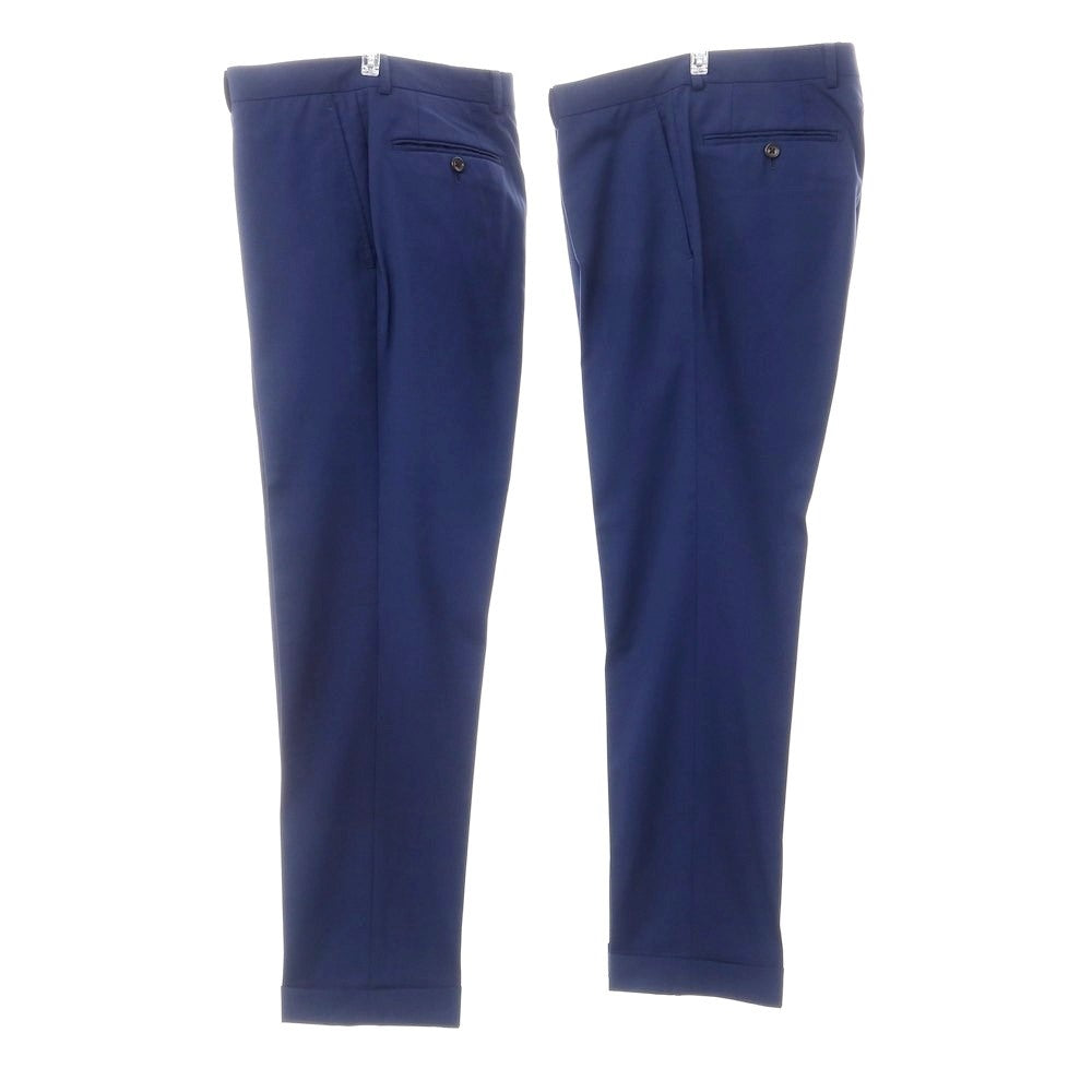 【中古】アザブテーラー azabu tailor ウール スリーピース 2つボタンスーツ ネイビーブルー【サイズジャケット44/ジレ42/パンツ79】【NVY】【S/S】【状態ランクB】【メンズ】【768882】