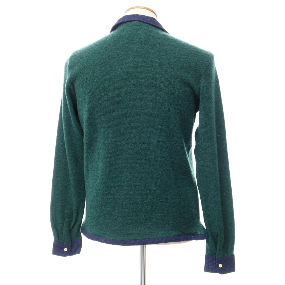 【新品】ベヴィラクア BEVILACQUA プルオーバーニット
 グリーンxネイビー【サイズL】【GRN】【A/W】【状態ランクN】【メンズ】
【769878】 APD