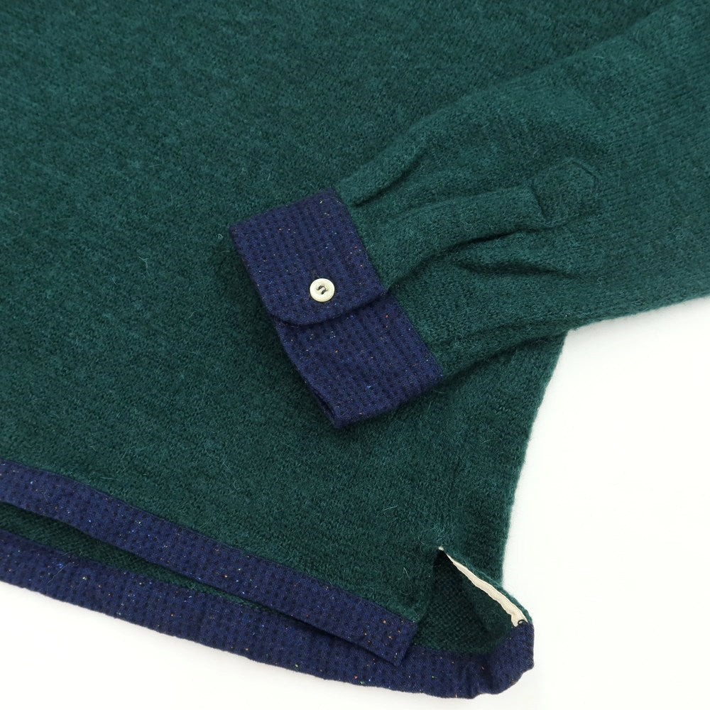 【新品】ベヴィラクア BEVILACQUA プルオーバーニット
 グリーンxネイビー【サイズL】【GRN】【A/W】【状態ランクN】【メンズ】
【769878】 APD