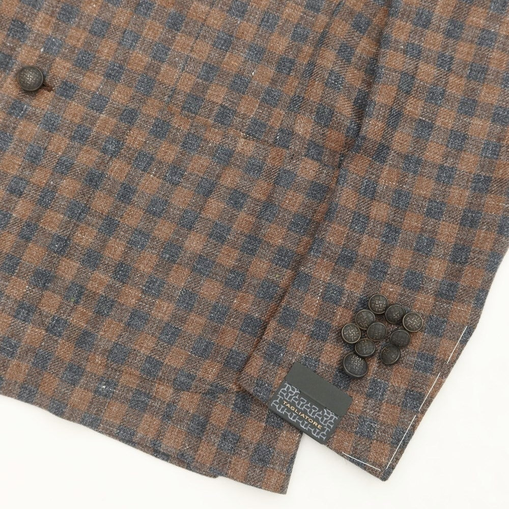 【新品】タリアトーレ TAGLIATORE カジュアルジャケット
 ブラウンxグレイッシュネイビー【サイズ48】【BRW】【S/S】【状態ランクN】【メンズ】
【769684】 CPD