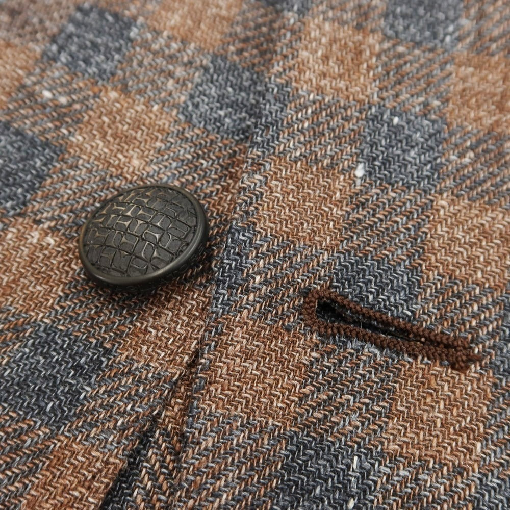 【新品】タリアトーレ TAGLIATORE カジュアルジャケット
 ブラウンxグレイッシュネイビー【サイズ48】【BRW】【S/S】【状態ランクN】【メンズ】
【769684】 CPD