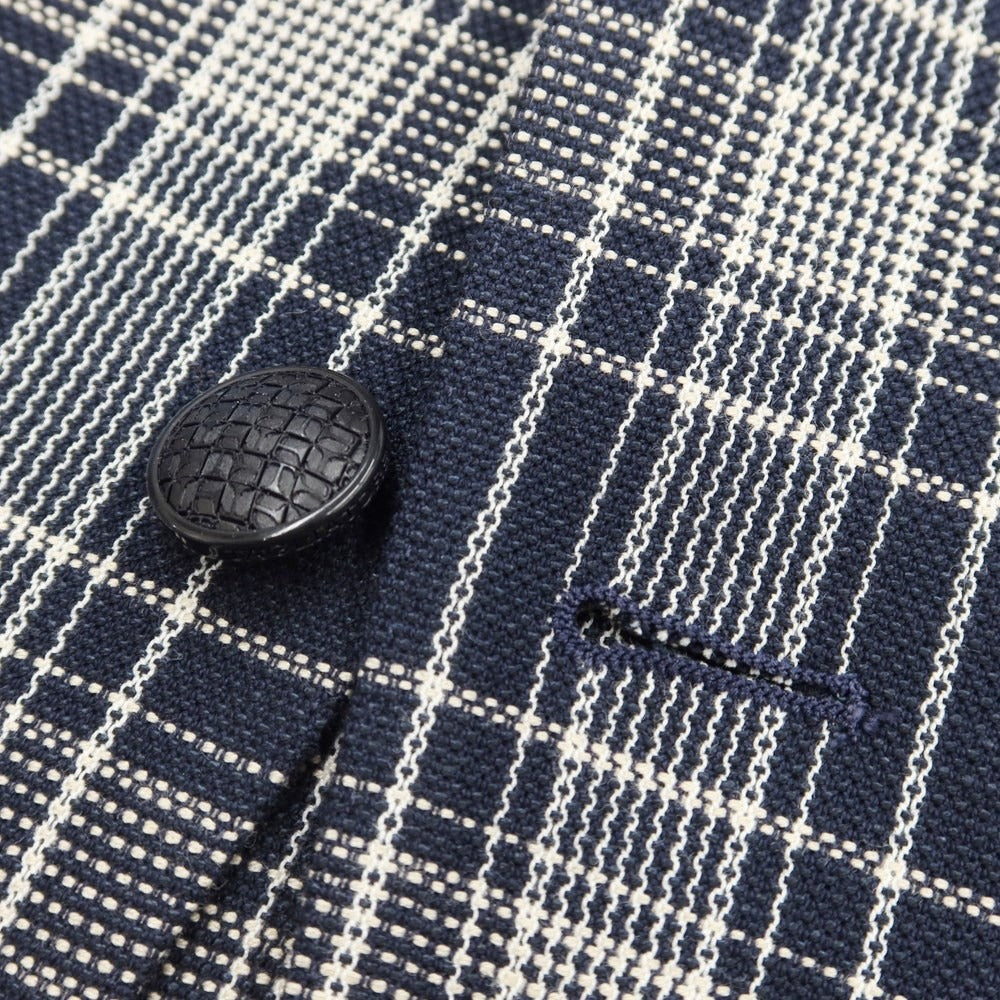 【新品】タリアトーレ TAGLIATORE カジュアルジャケット
 ネイビーxアイボリー【サイズ48】【NVY】【S/S】【状態ランクN】【メンズ】
【769683】 CPD