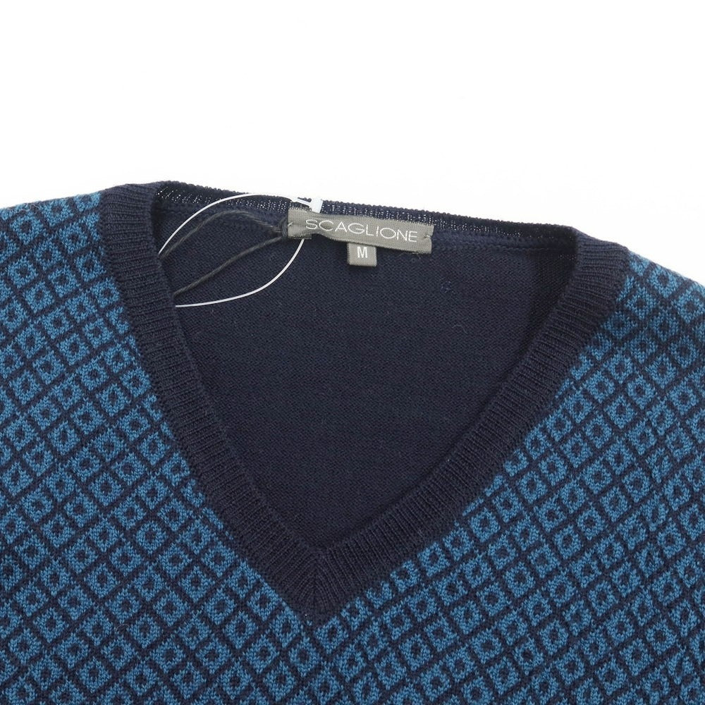 【新品】スカリオーネ SCAGLIONE ニットベスト
ネイビーxブルーxブラウン【サイズM】【NVY】【A/W】【状態ランクN】【メンズ】
【769873】 APD