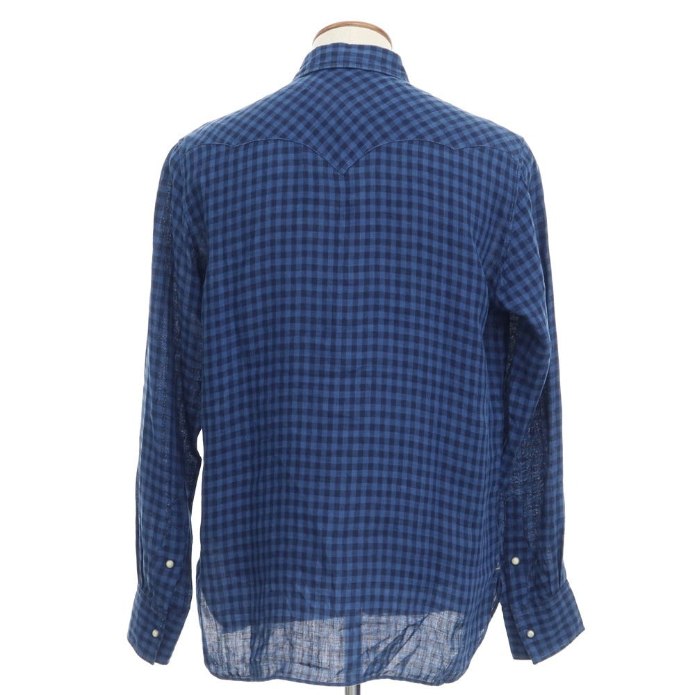 【新品】バグッタ Bagutta カジュアルシャツ
 ネイビー【サイズM】【NVY】【S/S】【状態ランクN】【メンズ】
【769571】 CPD