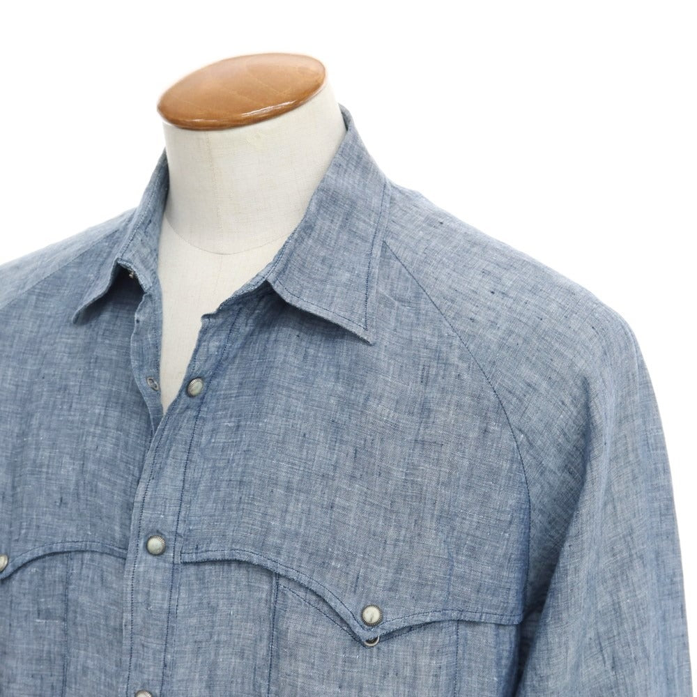 【新品アウトレット】バグッタ Bagutta カジュアルシャツ
 ネイビー【サイズ40】【NVY】【S/S】【状態ランクN-】【メンズ】
【769571】 CPD