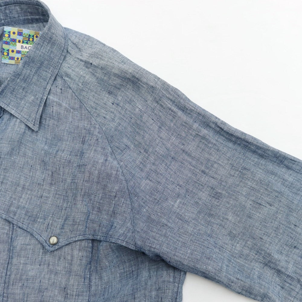 【新品アウトレット】バグッタ Bagutta カジュアルシャツ
 ネイビー【サイズ40】【NVY】【S/S】【状態ランクN-】【メンズ】
【769571】 CPD