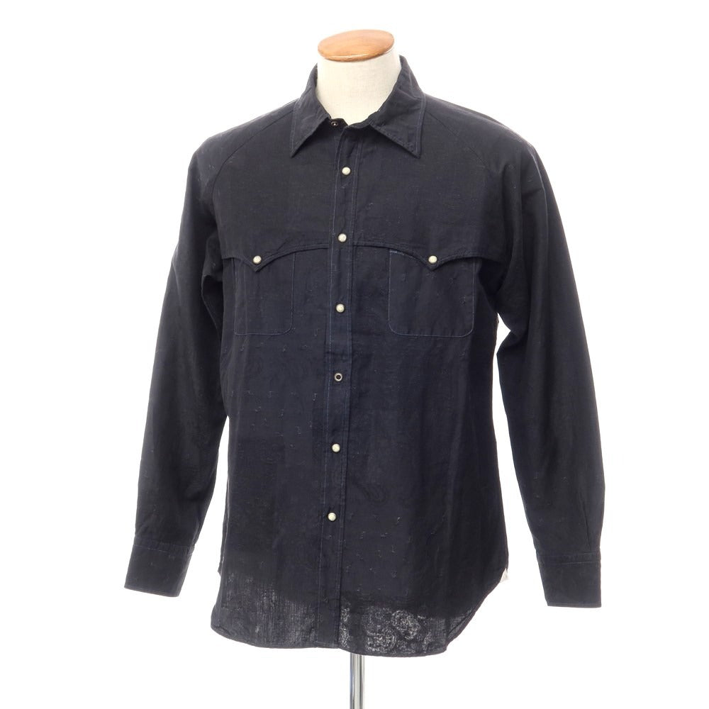 【新品アウトレット】バグッタ Bagutta カジュアルシャツ
 ダークネイビー【サイズ40】【NVY】【S/S】【状態ランクN-】【メンズ】
【769585】 CPD