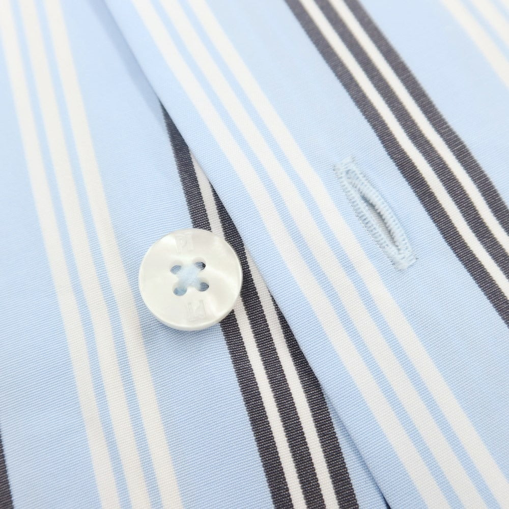 【新品】ピーティートリノ PT TORINO カジュアルシャツ
 ライトブルーxホワイトxブラック【サイズ39】【BLU】【S/S/A/W】【状態ランクN】【メンズ】
【769677】 DPD