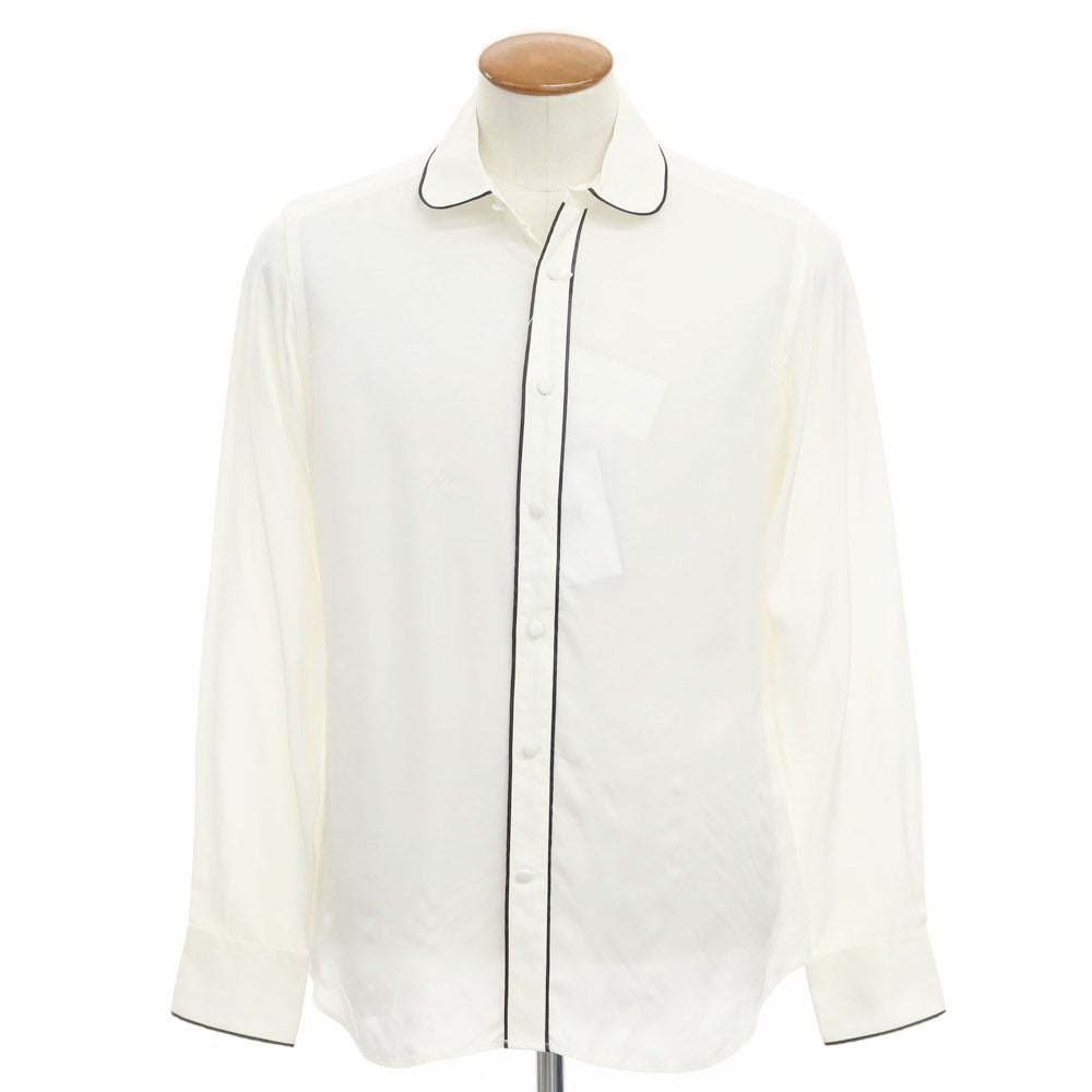 【新品】ピーティートリノ PT TORINO カジュアルシャツ
 ホワイトxブラック【サイズ39】【WHT】【S/S】【状態ランクN】【メンズ】
【769569】 CPD