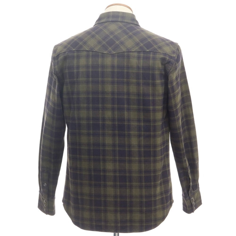 【新品】ピーティートリノ PT TORINO カジュアルシャツ
 オリーブxネイビー【サイズ39】【GRN】【A/W】【状態ランクN】【メンズ】
【769677】 APD